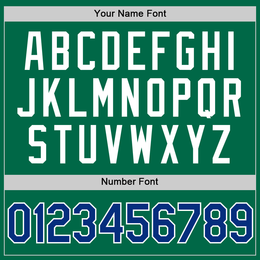 Custom Kelly Green Royal-White Authentic Throwback Baseball Jersey - Sky-Custom