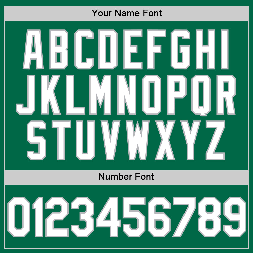 Custom Kelly Green White-Gray Authentic Throwback Baseball Jersey - Sky-Custom