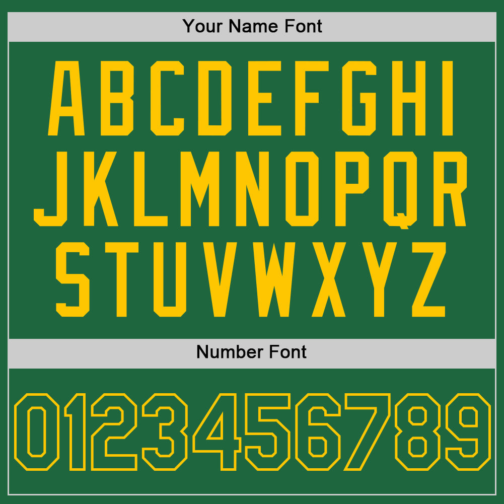 Custom Kelly Green Yellow Mesh Authentic Throwback Baseball Jersey - Sky-Custom