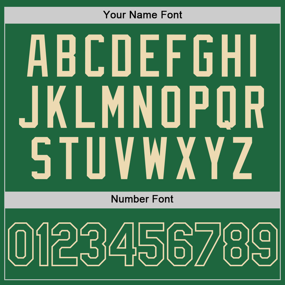 Custom Kelly Green Cream Mesh Authentic Throwback Baseball Jersey - Sky-Custom