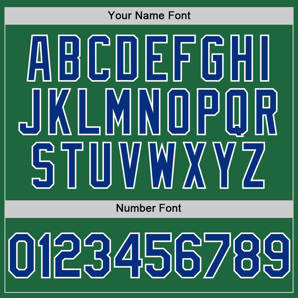 Custom Kelly Green Royal-White Mesh Authentic Throwback Baseball Jersey - Sky-Custom