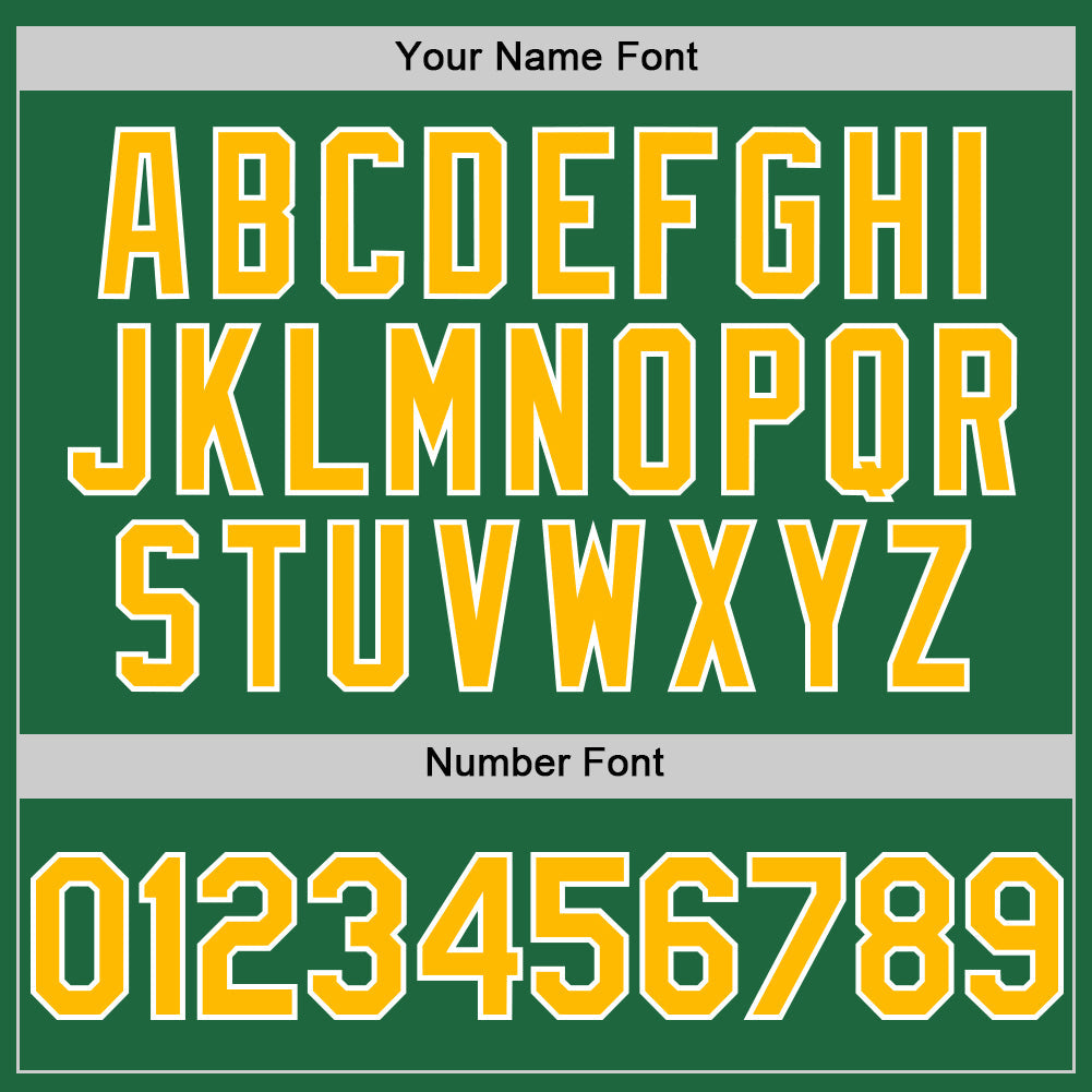 Custom Kelly Green Gold-White Mesh Authentic Throwback Baseball Jersey - Sky-Custom
