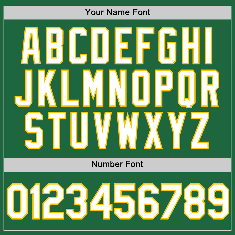 Custom Kelly Green White-Yellow Mesh Authentic Throwback Baseball Jersey - Sky-Custom