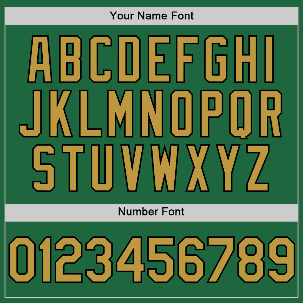 Custom Kelly Green Old Gold-Black Mesh Authentic Throwback Baseball Jersey - Sky-Custom