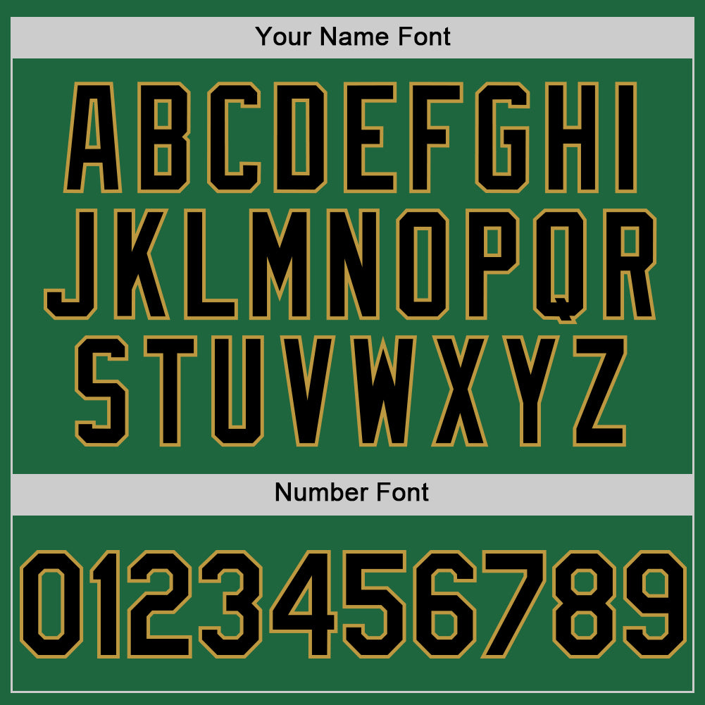 Custom Kelly Green Black-Old Gold Mesh Authentic Throwback Baseball Jersey - Sky-Custom