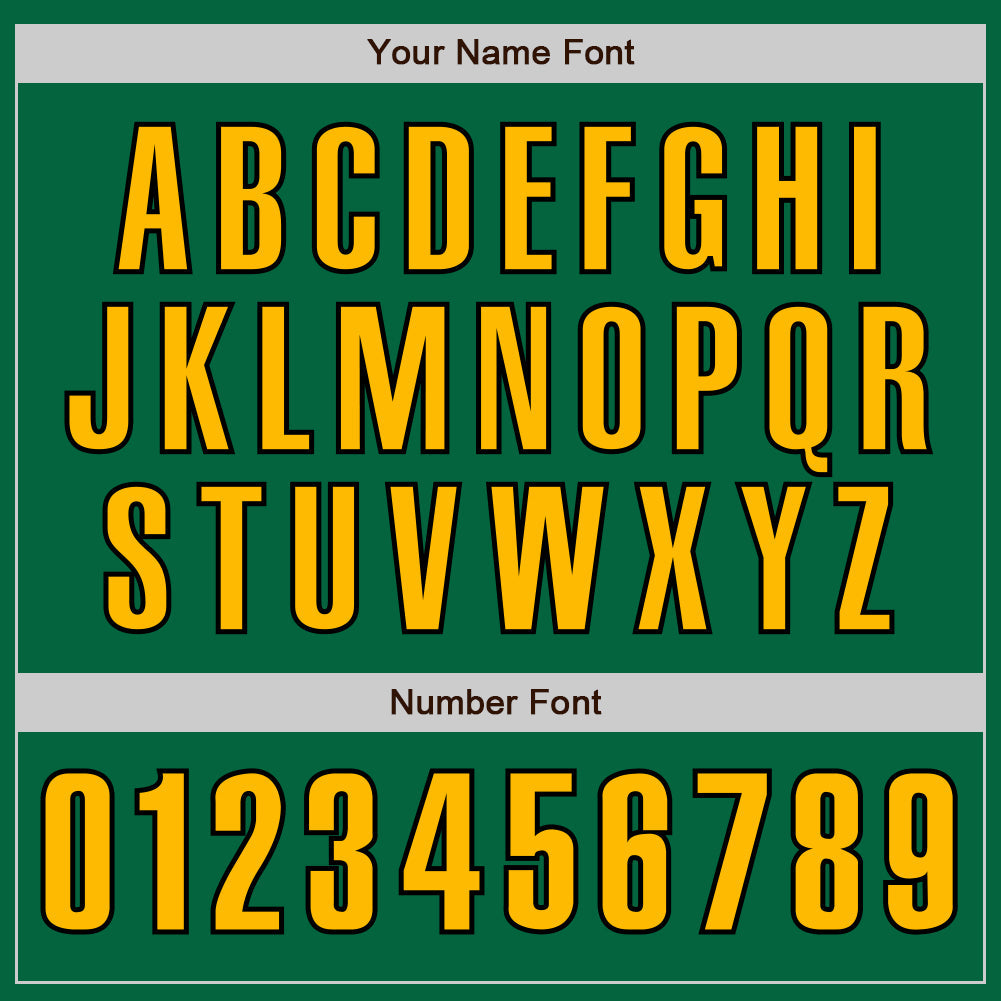 Custom Kelly Green Gold-Black Authentic Baseball Jersey - Sky-Custom