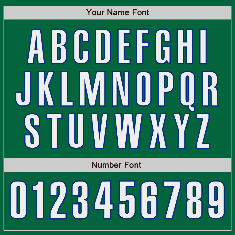 Custom Kelly Green White-Royal Authentic Baseball Jersey - Sky-Custom