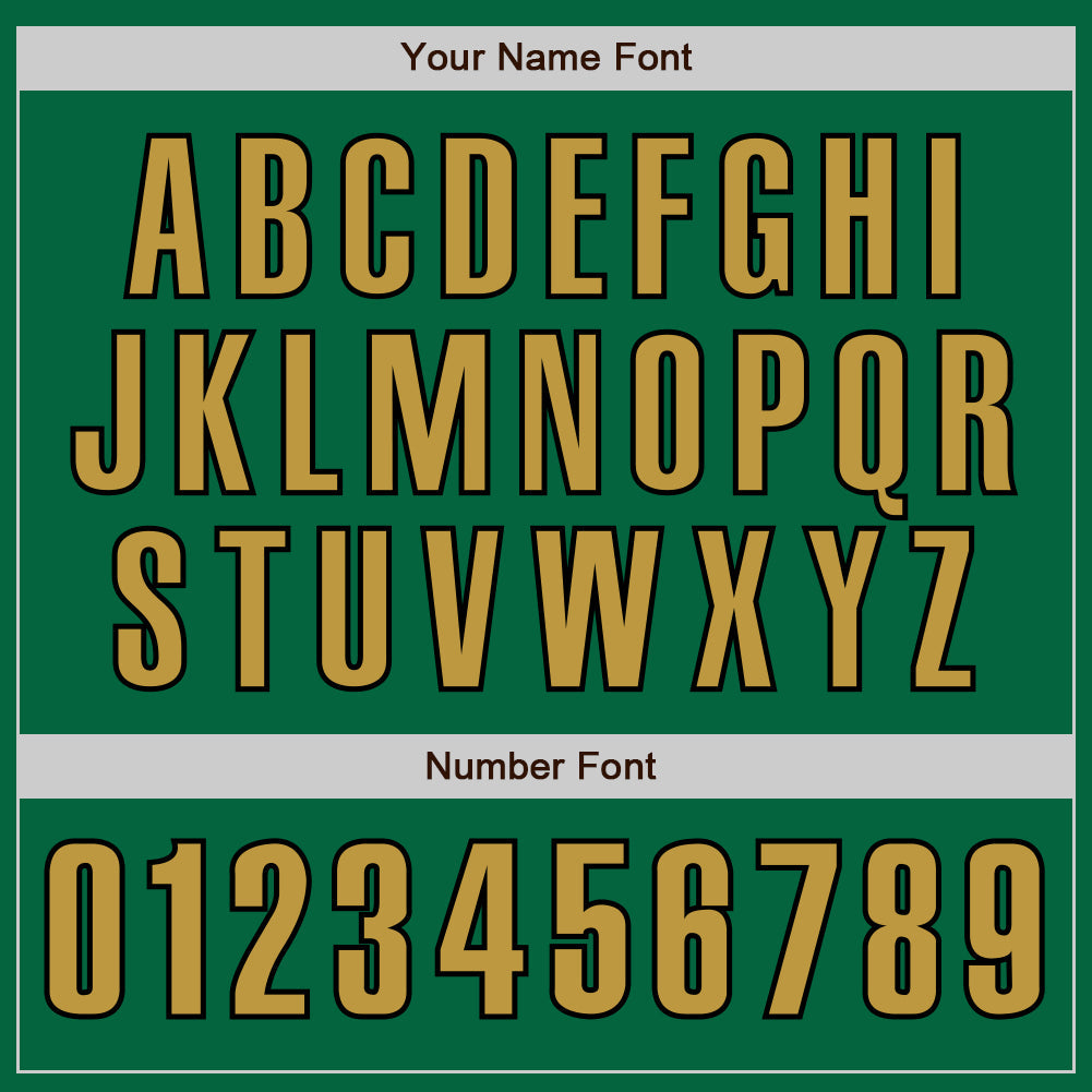 Custom Kelly Green Old Gold-Black Authentic Baseball Jersey - Sky-Custom