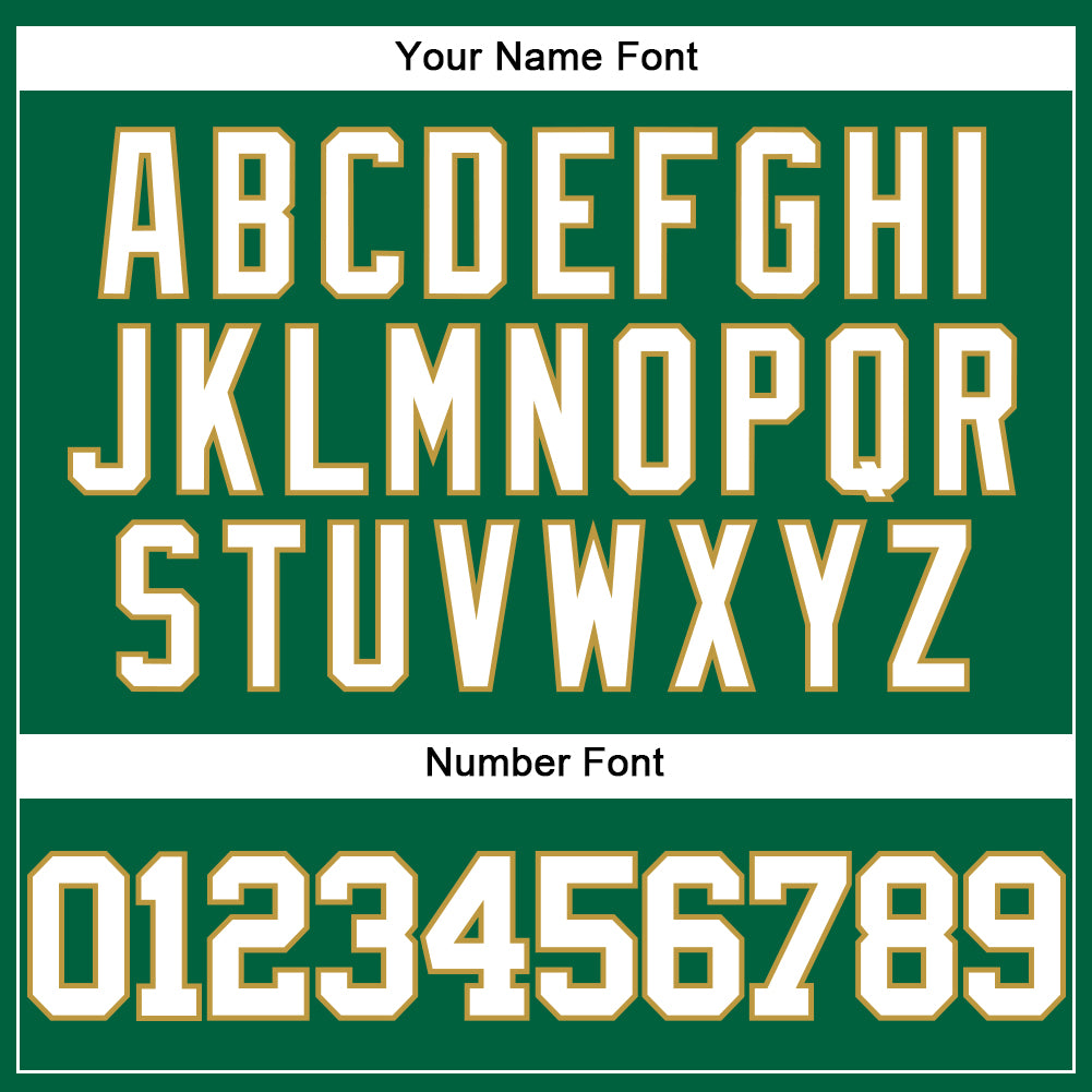 Custom Kelly Green White-Old Gold Mesh Authentic Throwback Baseball Jersey - Sky-Custom