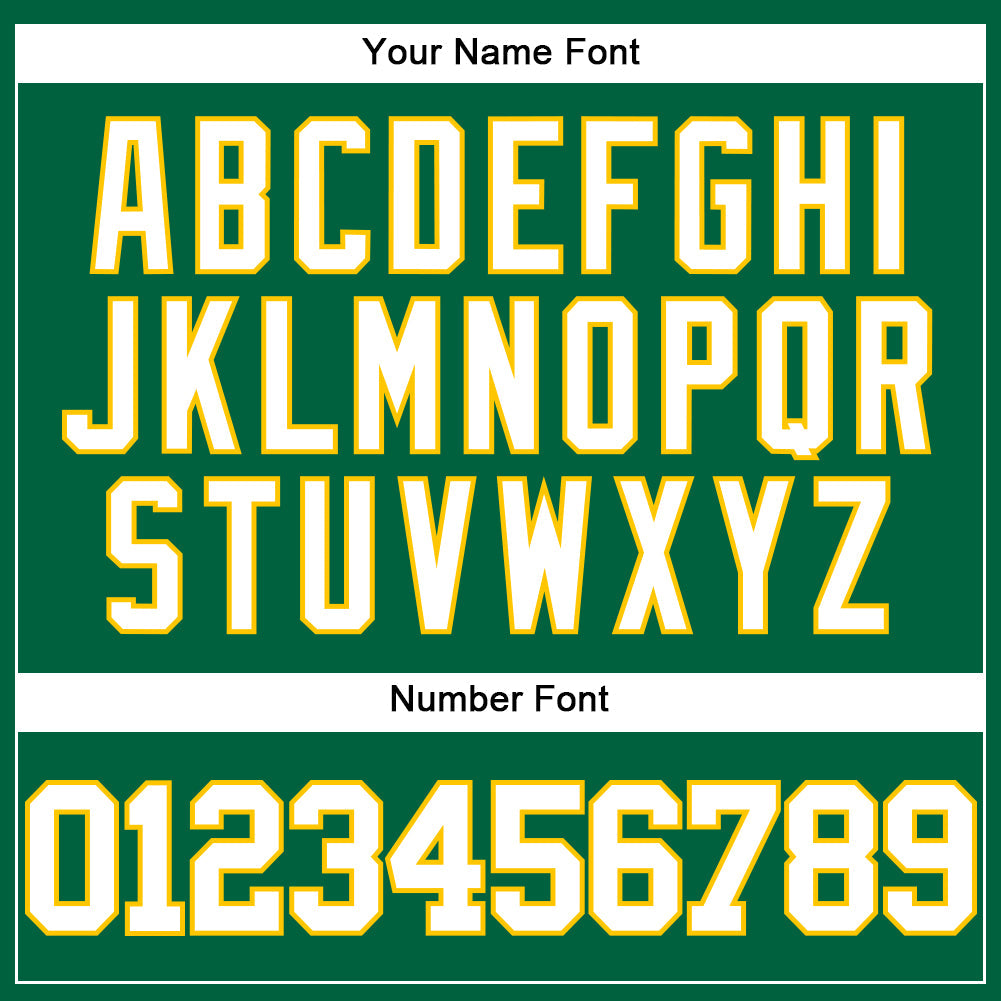 Custom Kelly Green White-Yellow Mesh Authentic Throwback Baseball Jersey - Sky-Custom