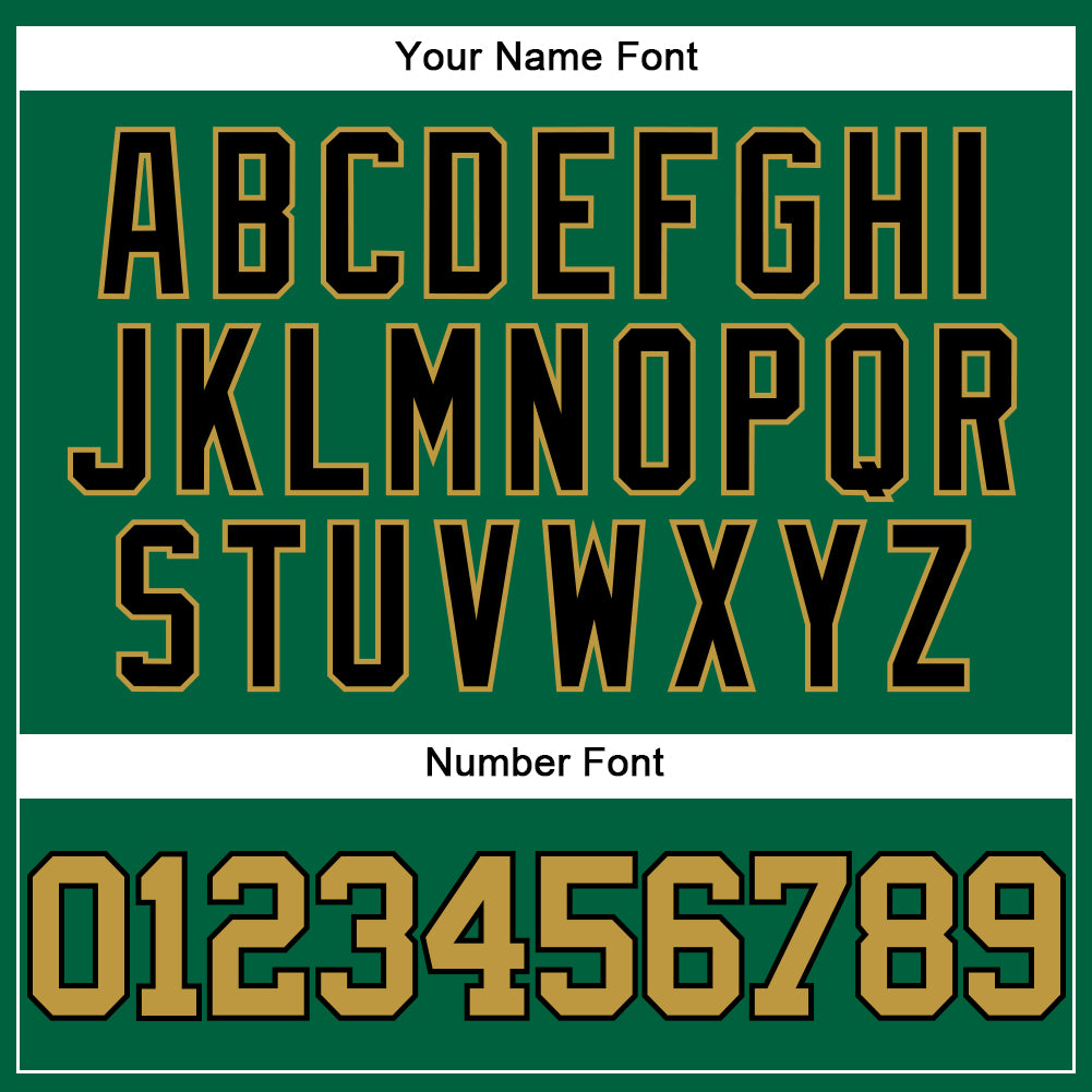 Custom Kelly Green Old Gold-Black Mesh Authentic Throwback Baseball Jersey - Sky-Custom