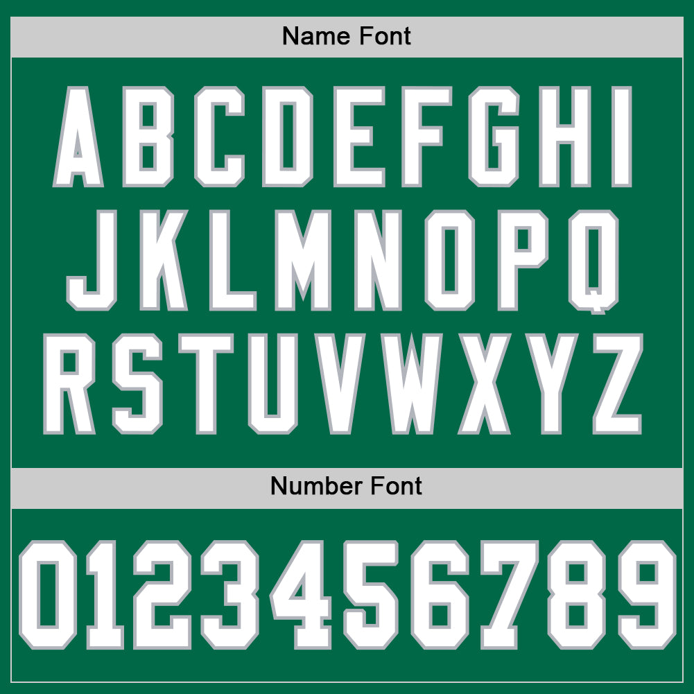 Custom Kelly Green White-Gray Mesh Authentic Throwback Football Jersey - Sky-Custom