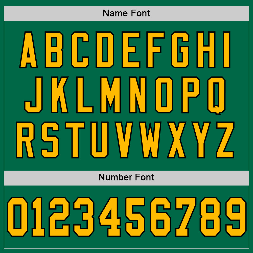 Custom Kelly Green Gold-Black Mesh Authentic Throwback Football Jersey - Sky-Custom