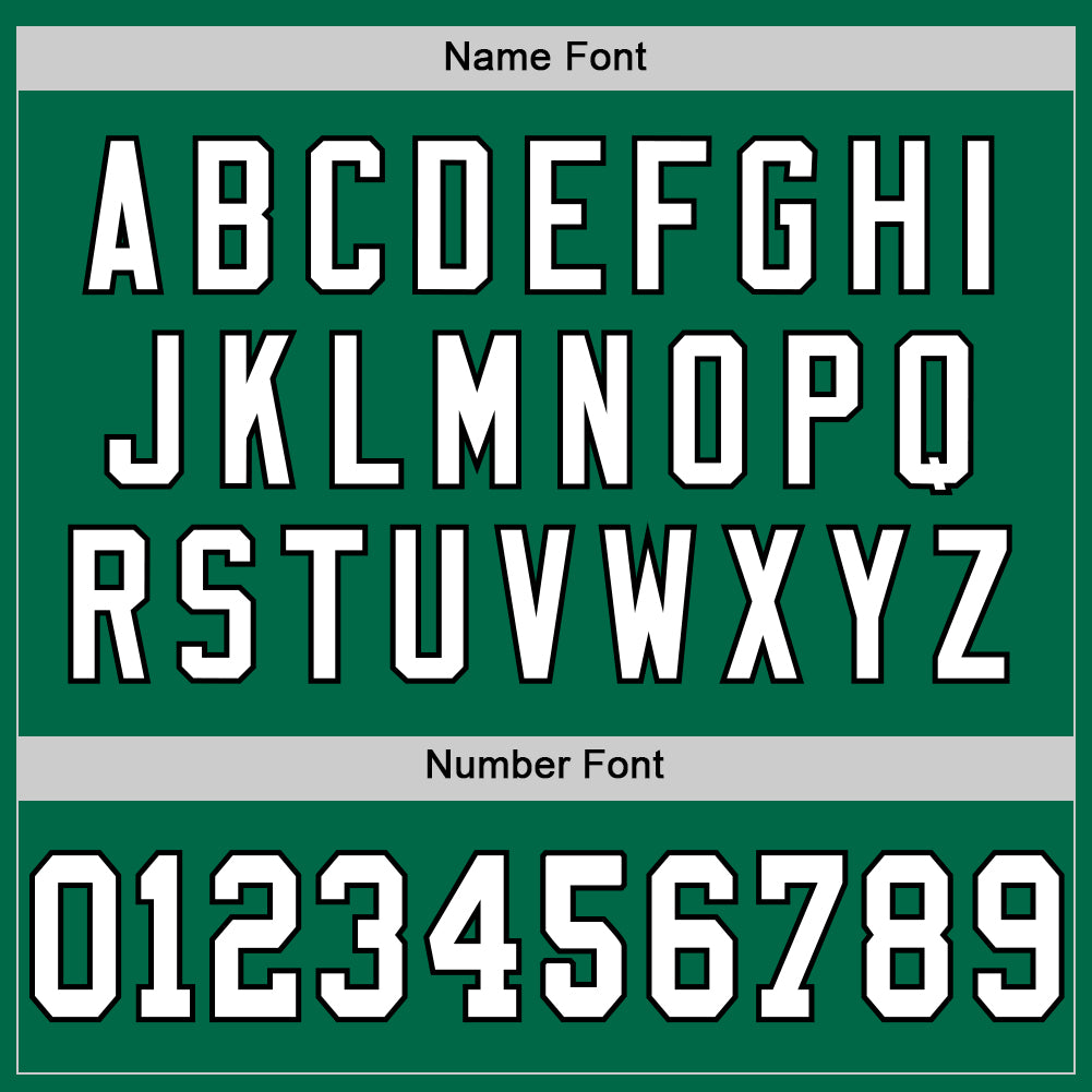 Custom Kelly Green White-Black Mesh Authentic Throwback Football Jersey - Sky-Custom