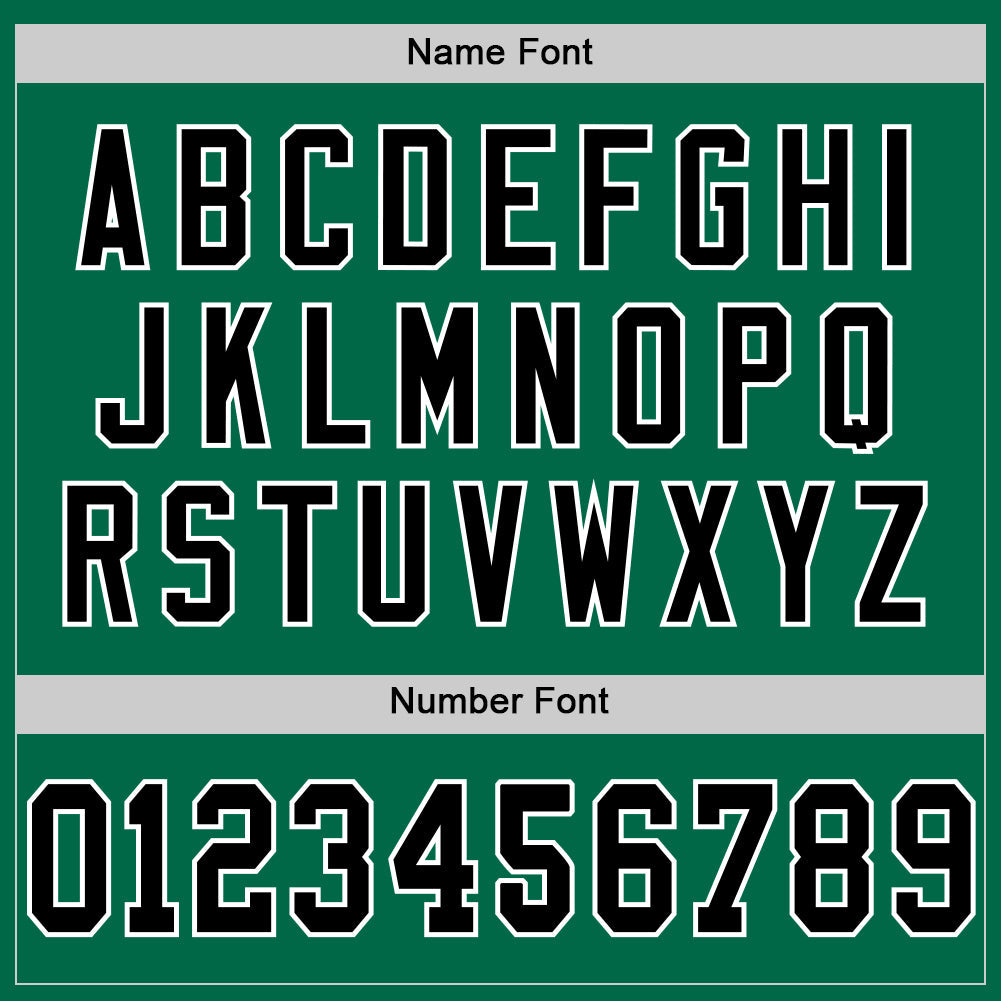 Custom Kelly Green Black-White Mesh Authentic Throwback Football Jersey - Sky-Custom