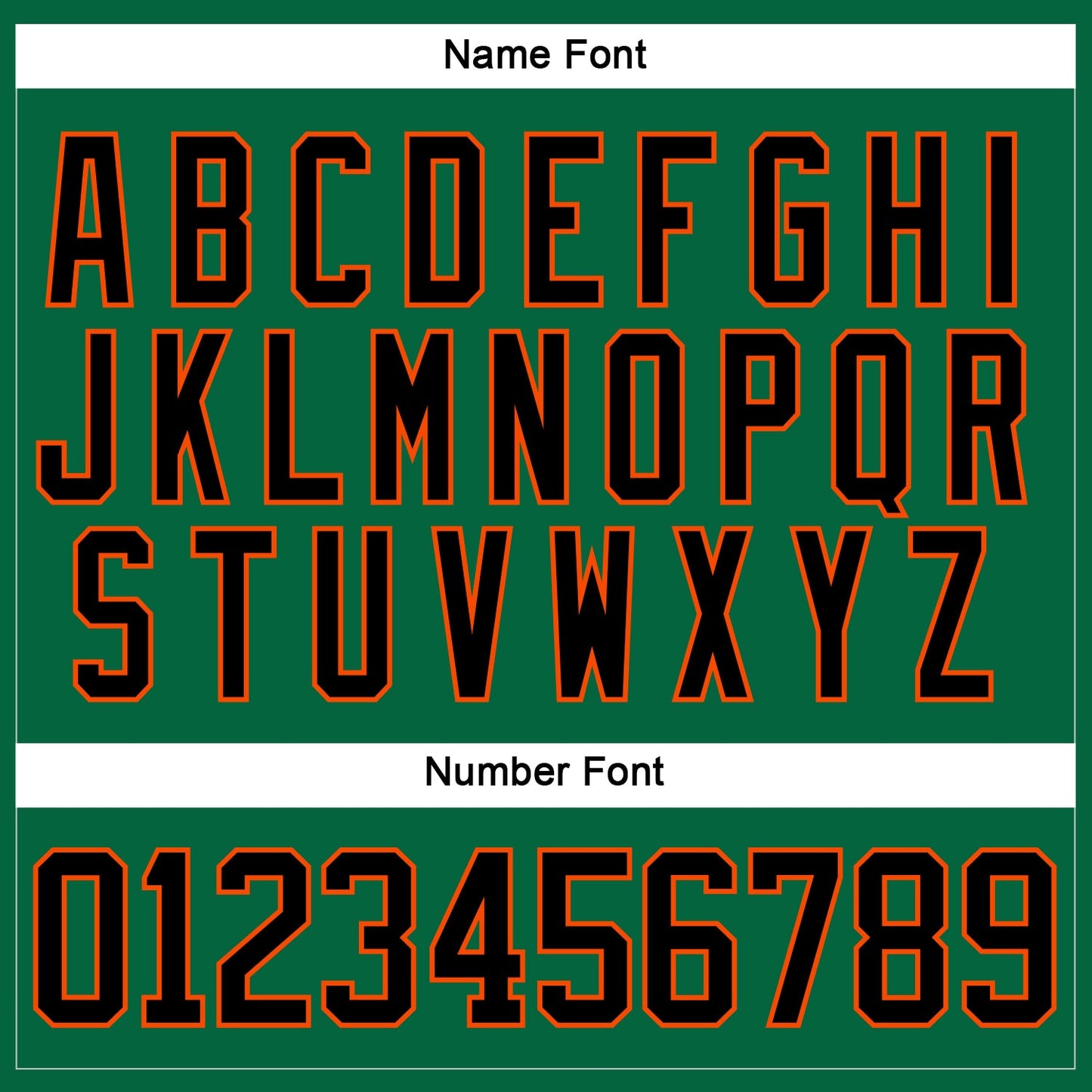 Custom Kelly Green Black-Orange Hockey Lace Neck Jersey - Sky-Custom