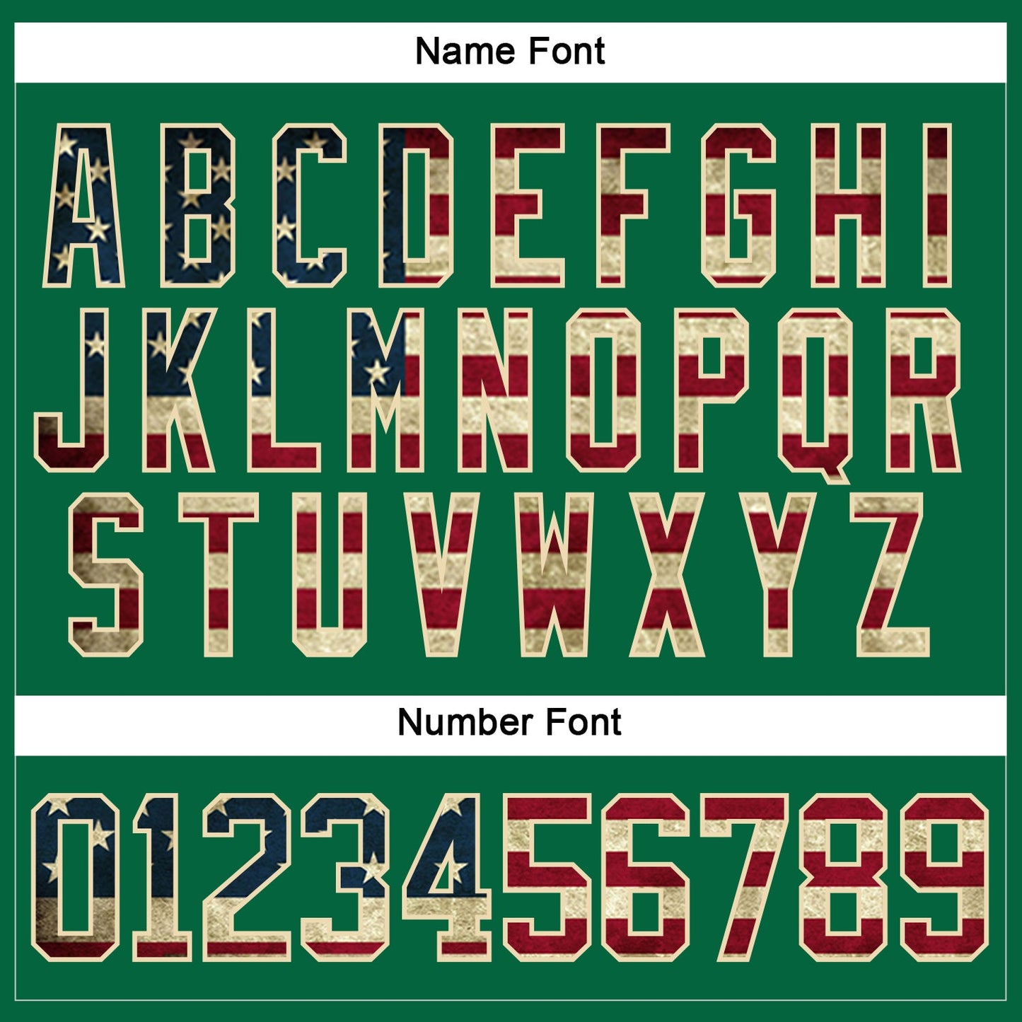 Custom Kelly Green Vintage USA Flag Cream-Black Hockey Lace Neck Jersey - Sky-Custom