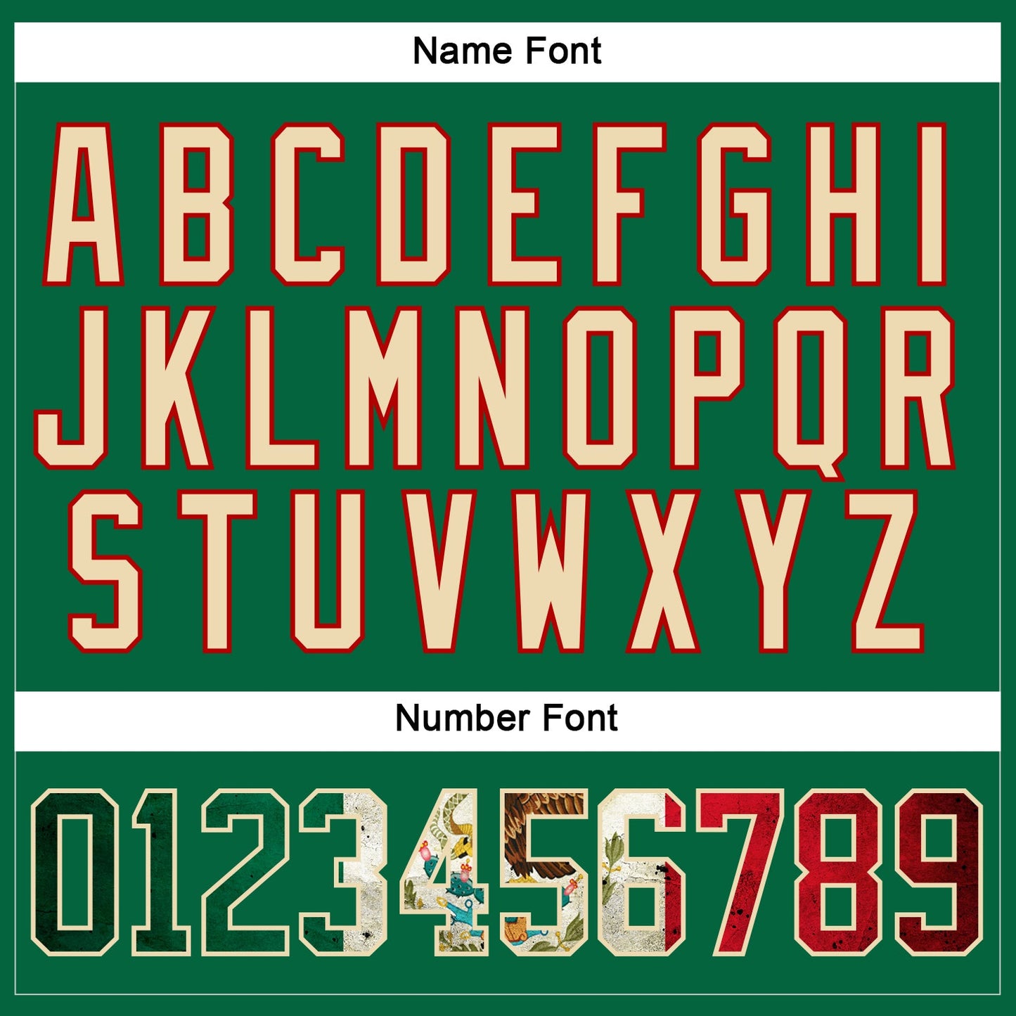 Custom Kelly Green Vintage Mexican Flag Cream-Red Hockey Lace Neck Jersey - Sky-Custom