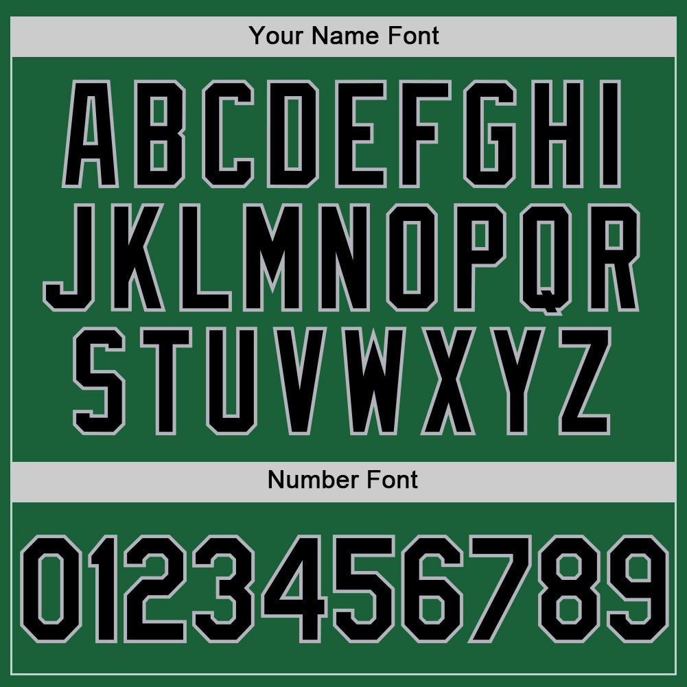 Custom Kelly Green Black-Gray Authentic Throwback Baseball Jersey - Sky-Custom