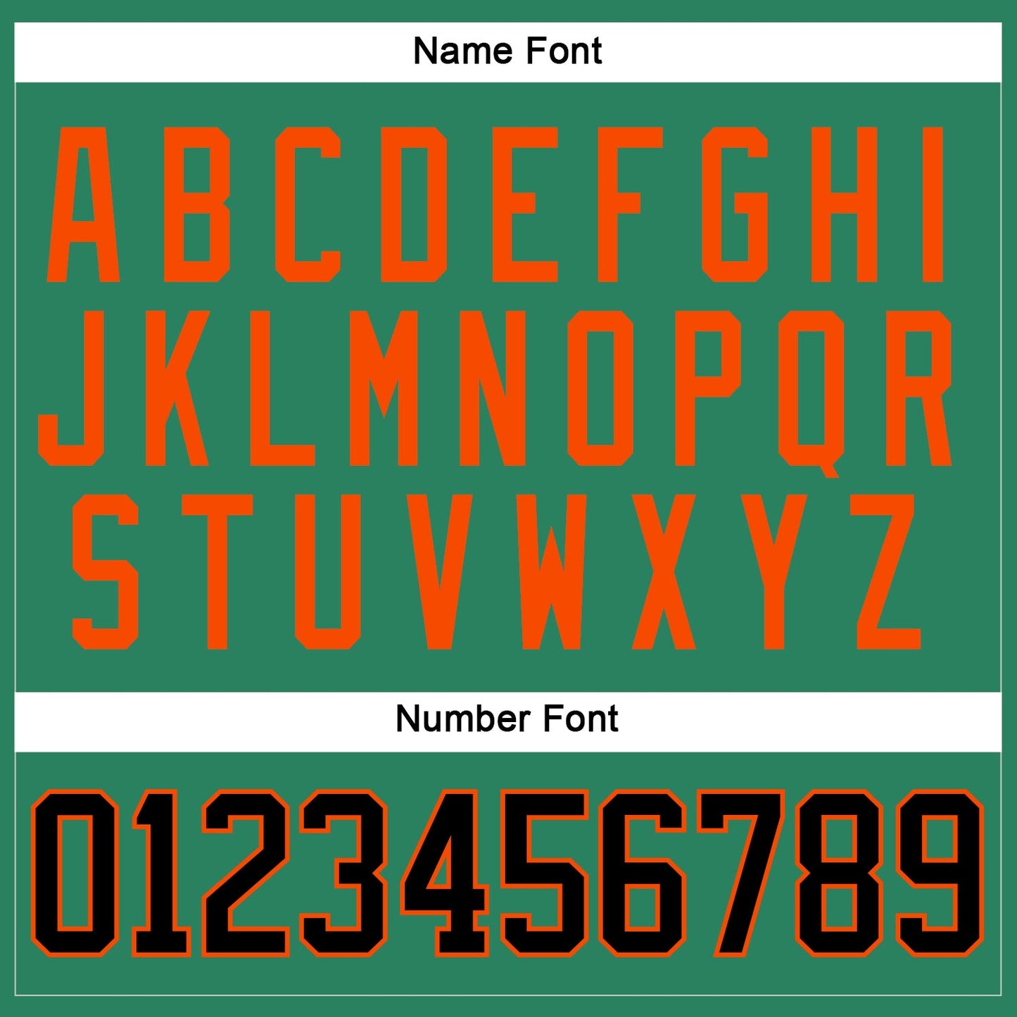 Custom Kelly Green Black-Orange Hockey Jersey - Sky-Custom