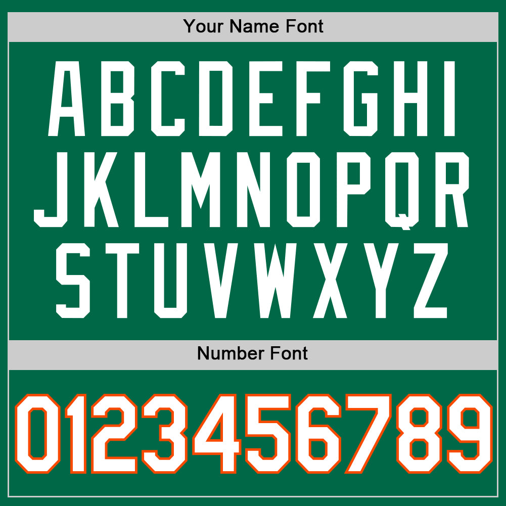 Custom Kelly Green White-Orange Authentic Throwback Basketball Jersey - Sky-Custom