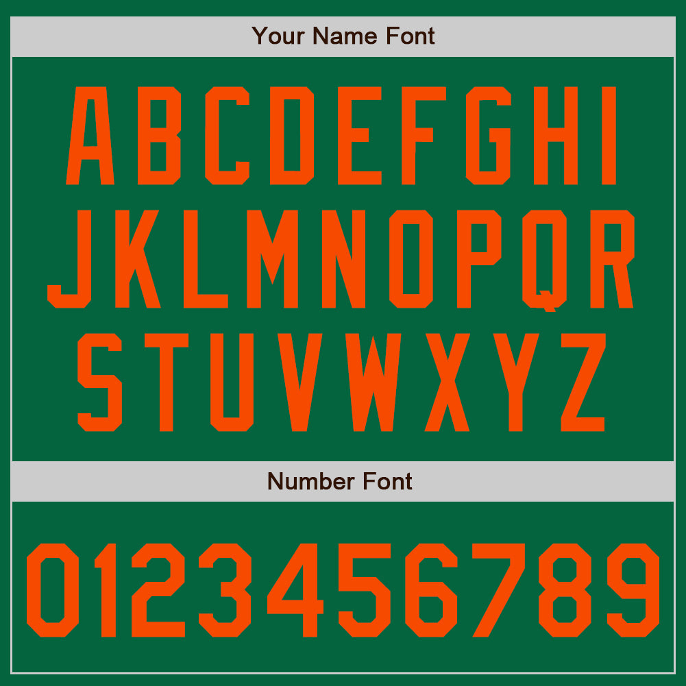 Custom Kelly Green Orange Authentic Baseball Jersey - Sky-Custom