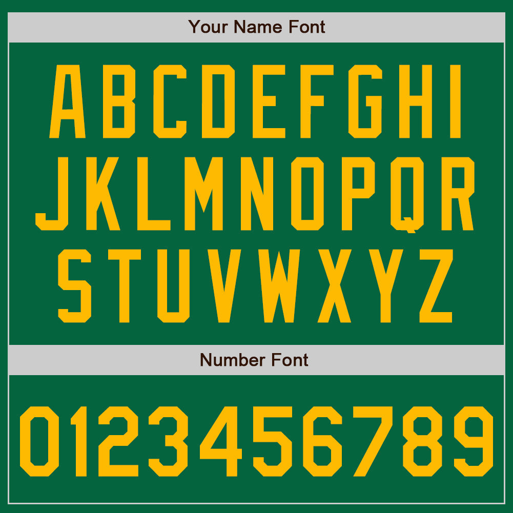 Custom Kelly Green Gold Authentic Baseball Jersey - Sky-Custom