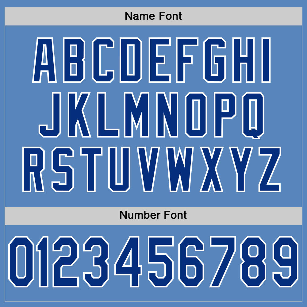 Custom Light Blue Royal-White Mesh Authentic Football Jersey - Sky-Custom