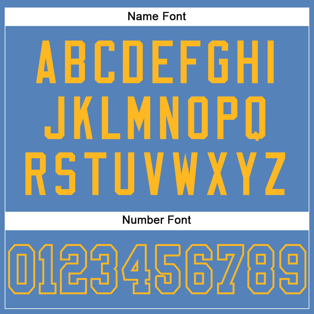 Custom Light Blue Gold Mesh Authentic Football Jersey - Sky-Custom