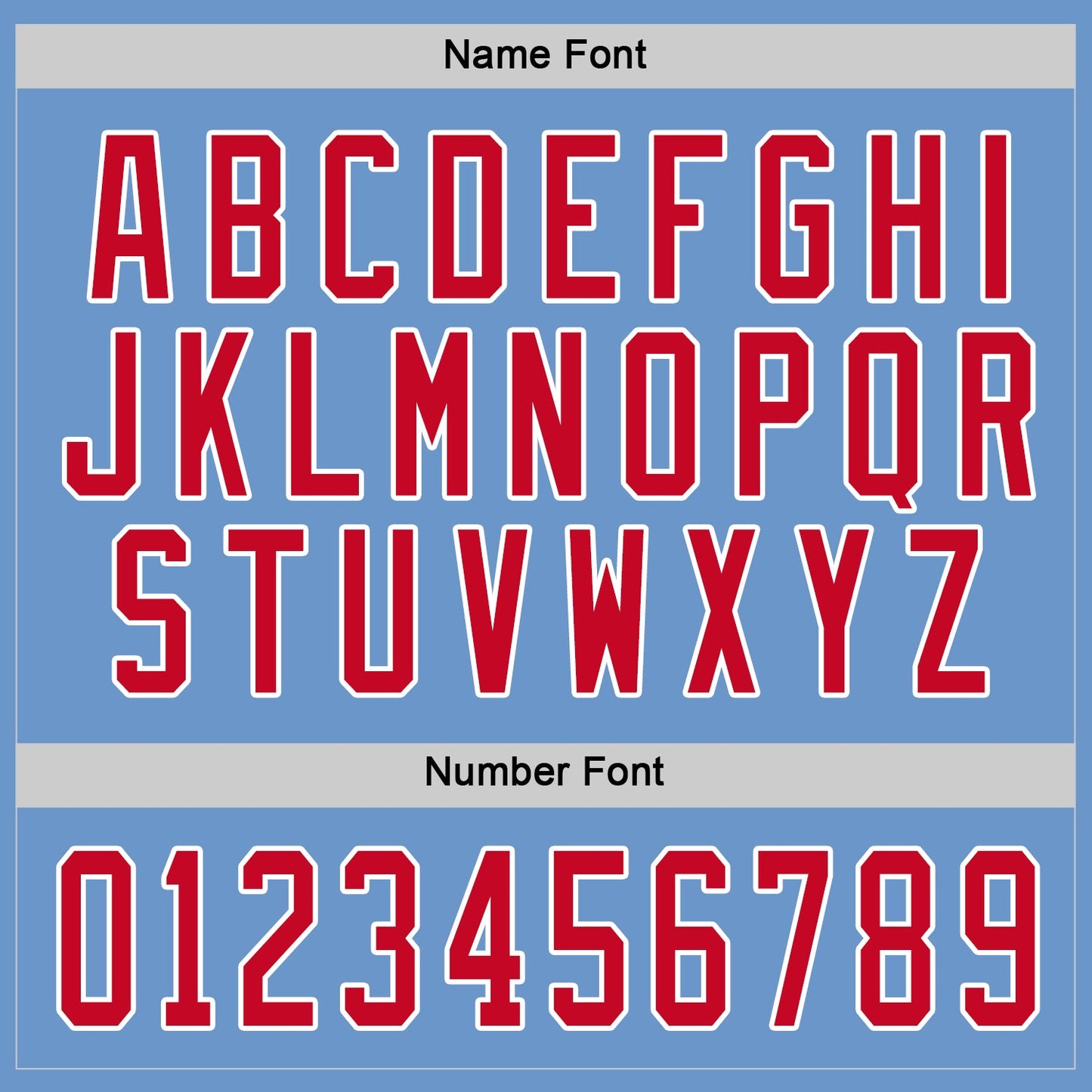 Custom Light Blue Red-White Hockey Jersey - Sky-Custom