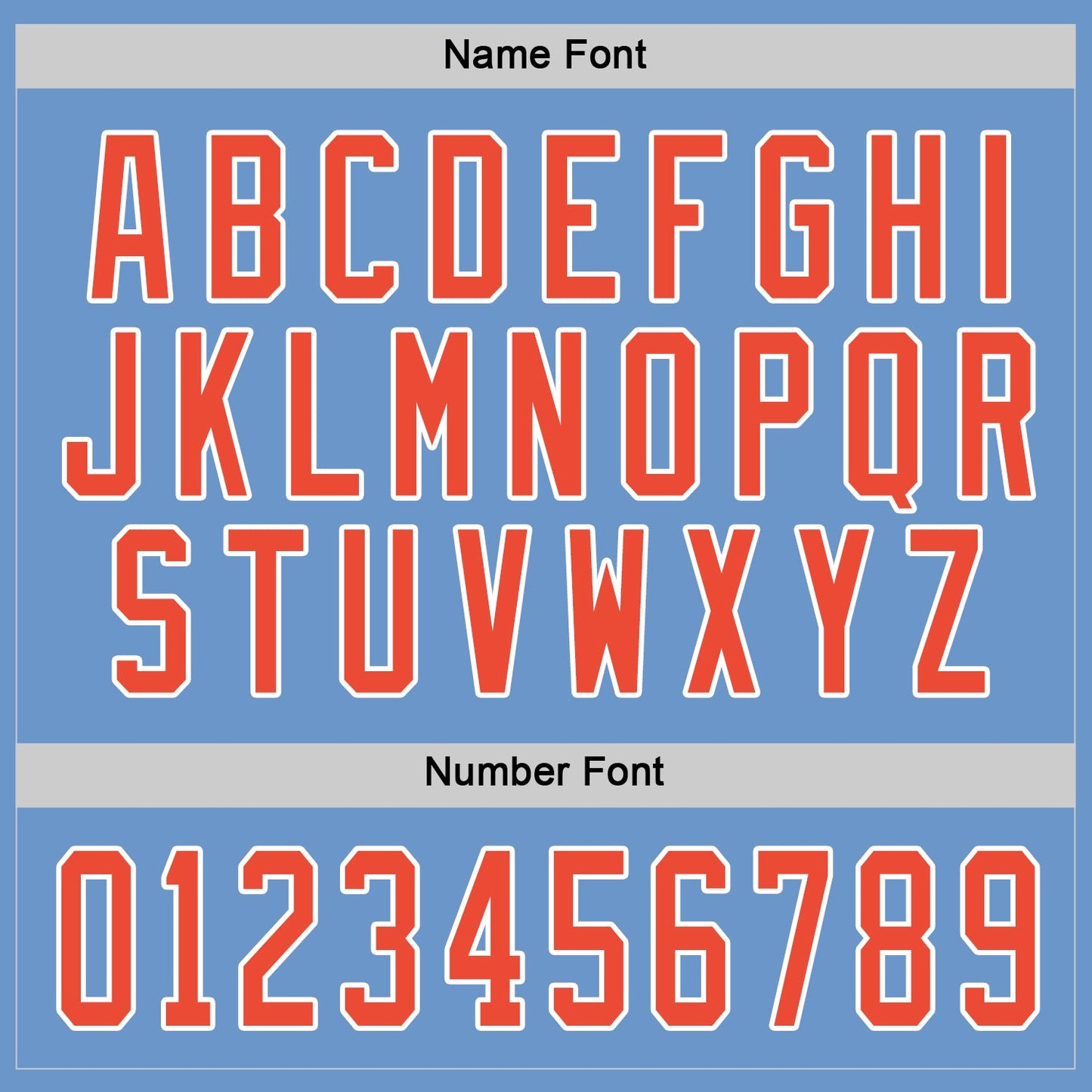 Custom Light Blue Orange-White Hockey Jersey - Sky-Custom