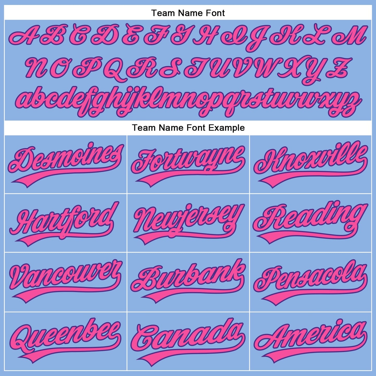 Custom Light Blue Pink Pinstripe Purple Authentic Baseball Jersey - Sky-Custom