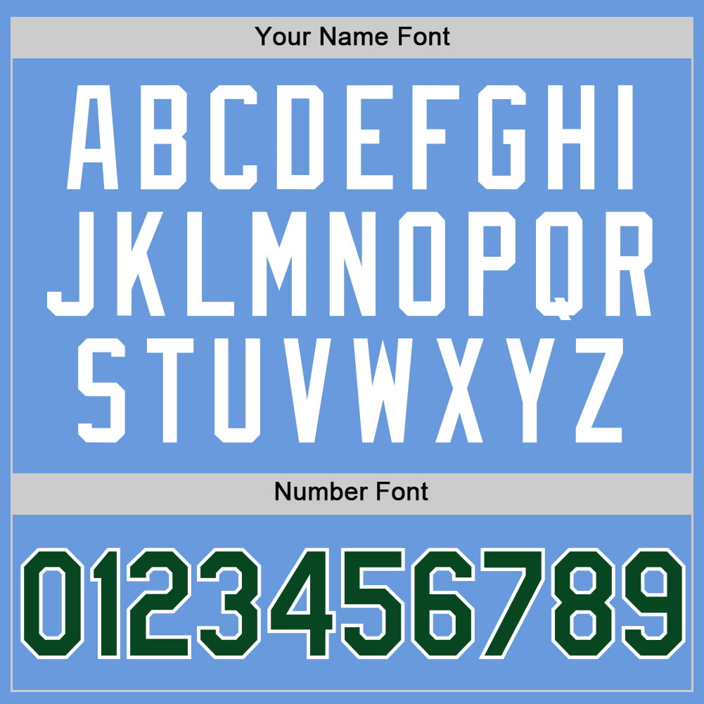 Custom Light Blue Green-White Authentic Throwback Baseball Jersey - Sky-Custom