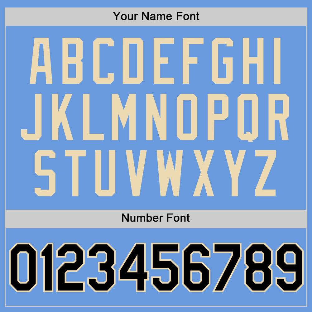 Custom Light Blue Black-Cream Authentic Throwback Baseball Jersey - Sky-Custom