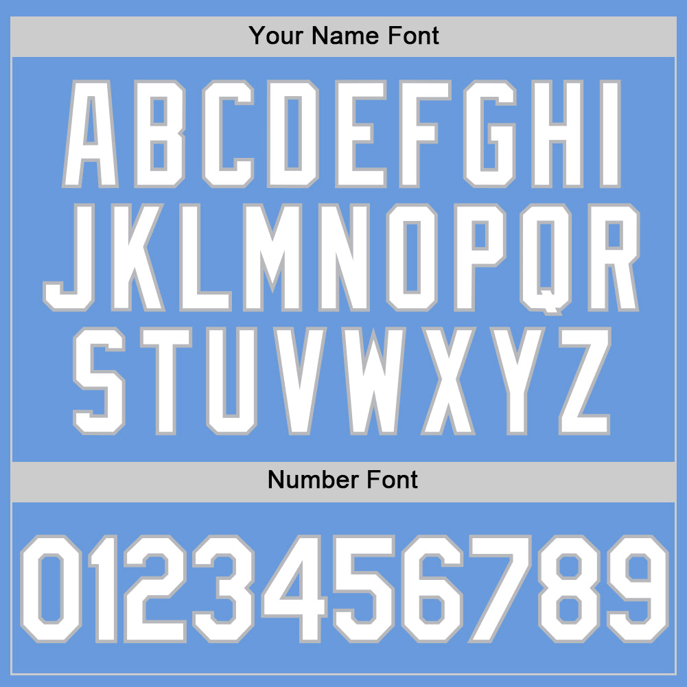 Custom Light Blue White-Gray Authentic Throwback Baseball Jersey - Sky-Custom