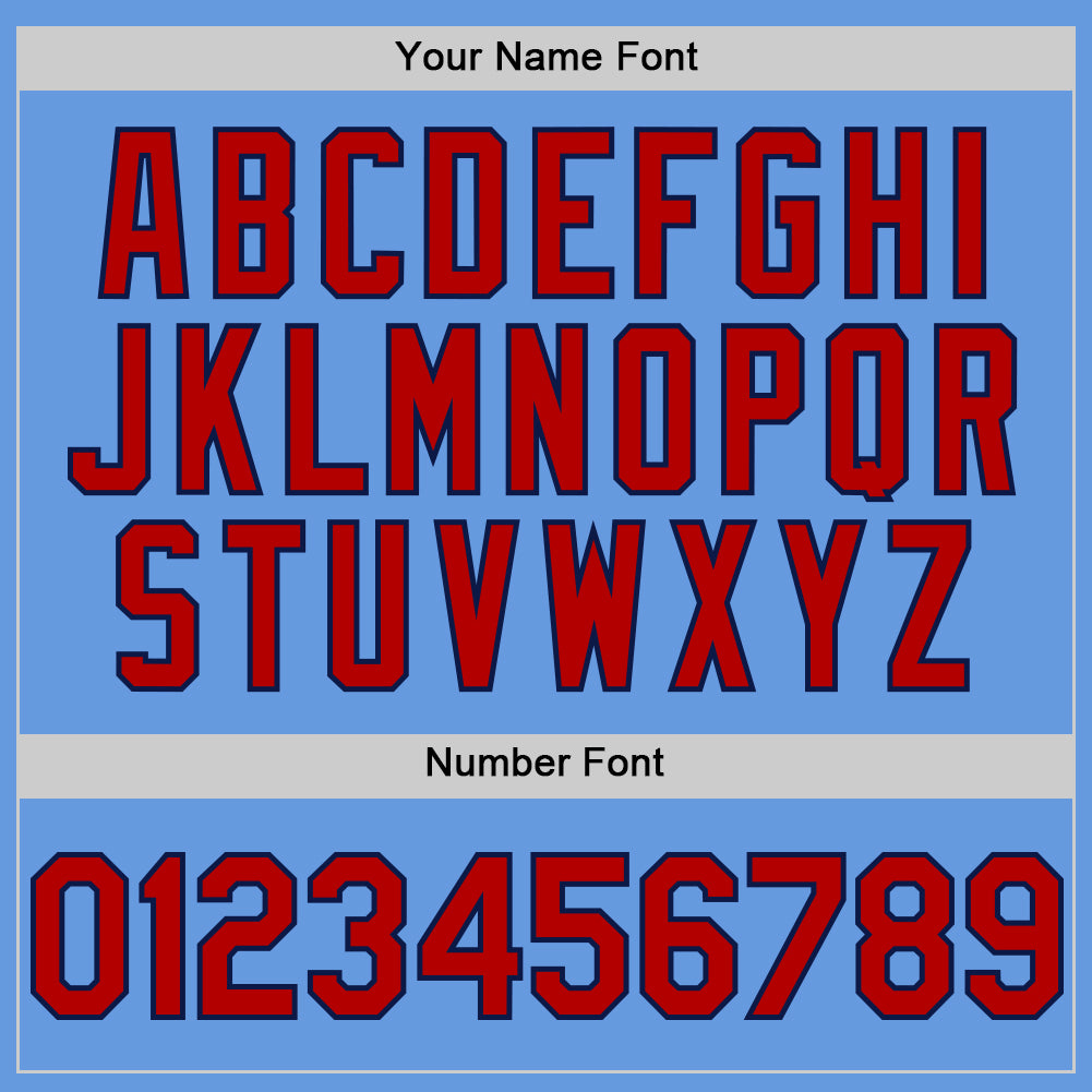 Custom Light Blue Red-Navy Mesh Authentic Throwback Baseball Jersey - Sky-Custom