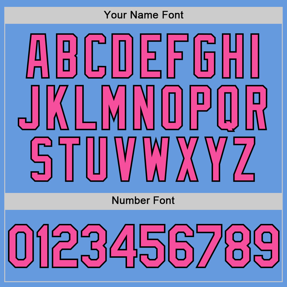 Custom Light Blue Pink-Black Mesh Authentic Throwback Baseball Jersey - Sky-Custom