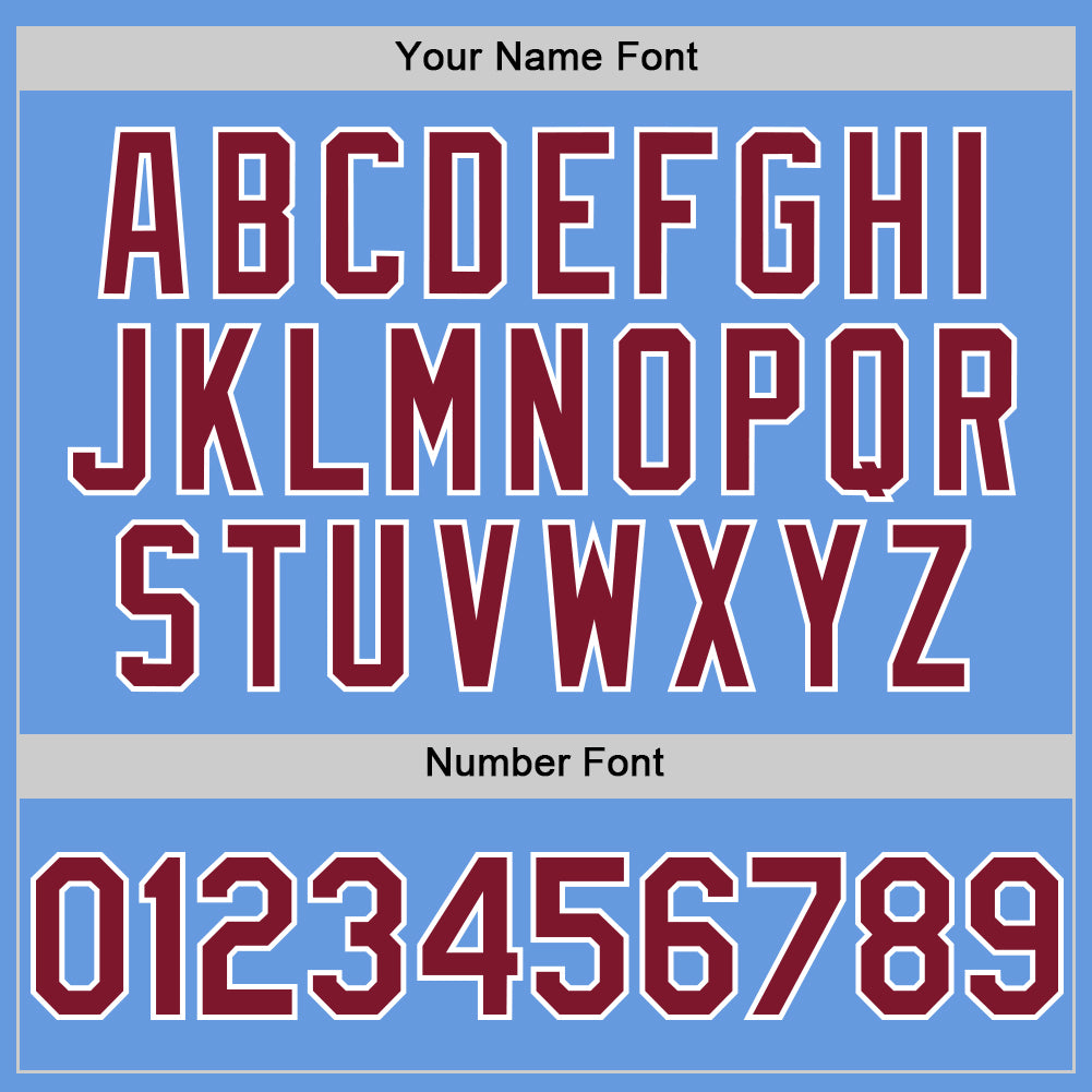 Custom Light Blue Crimson-White Mesh Authentic Throwback Baseball Jersey - Sky-Custom