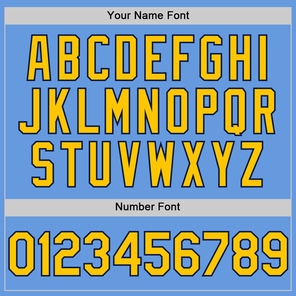 Custom Light Blue Yellow-Navy Mesh Authentic Throwback Baseball Jersey - Sky-Custom