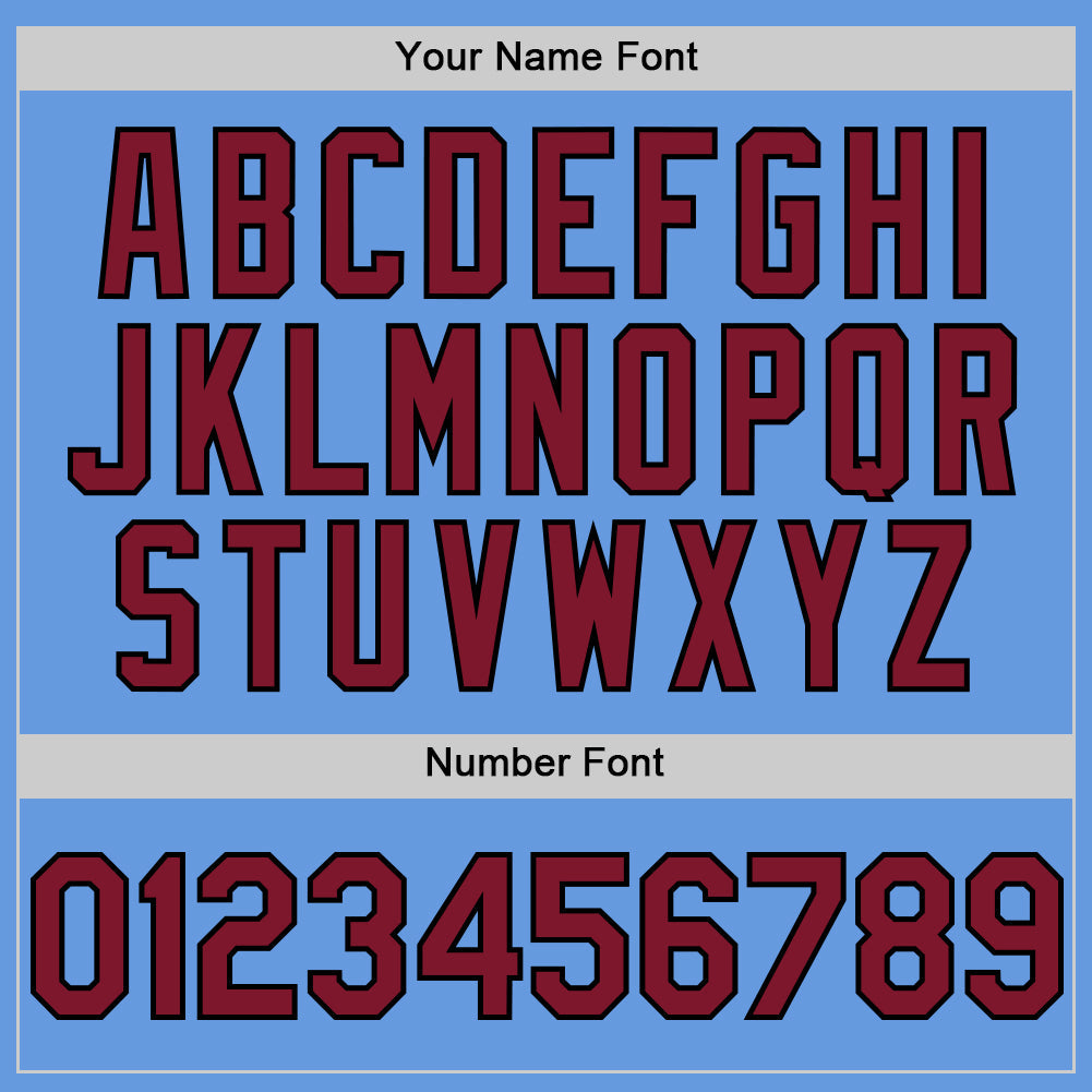 Custom Light Blue Crimson-Black Mesh Authentic Throwback Baseball Jersey - Sky-Custom