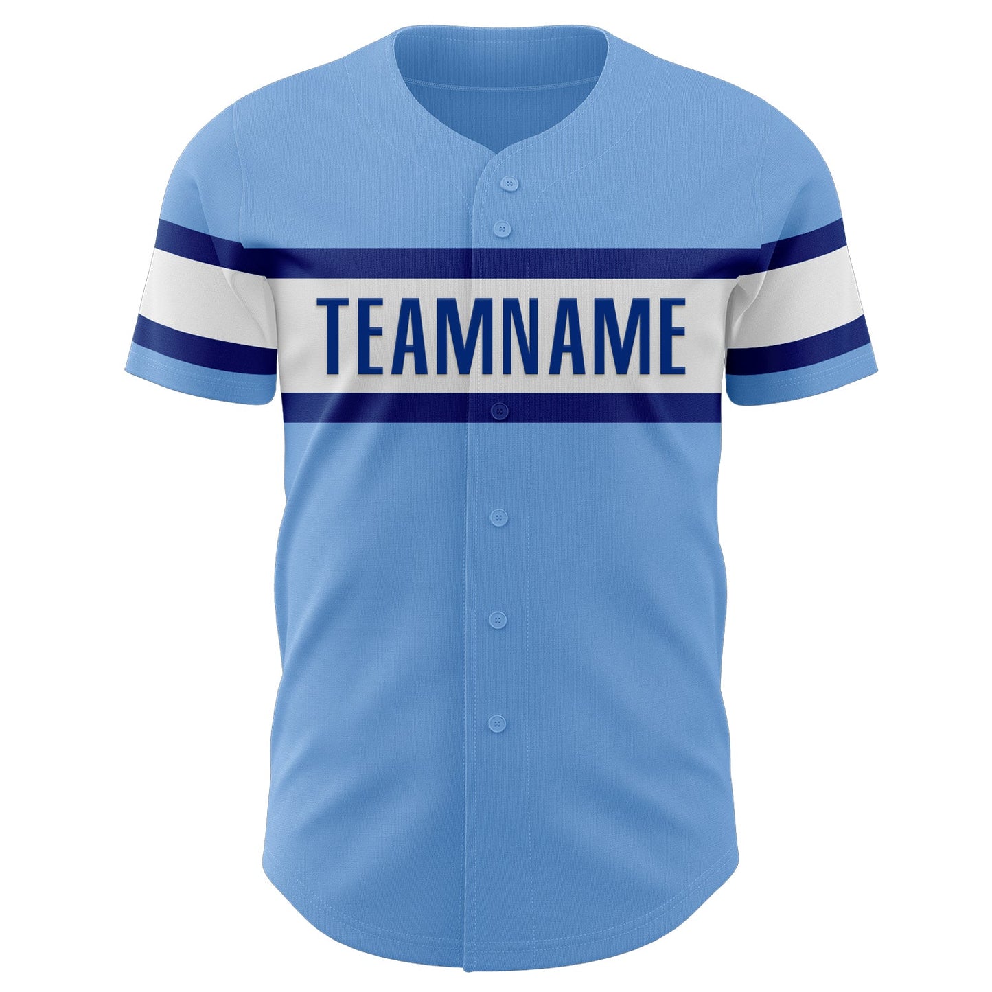 Custom Light Blue White-Royal Authentic Baseball Jersey - Sky-Custom