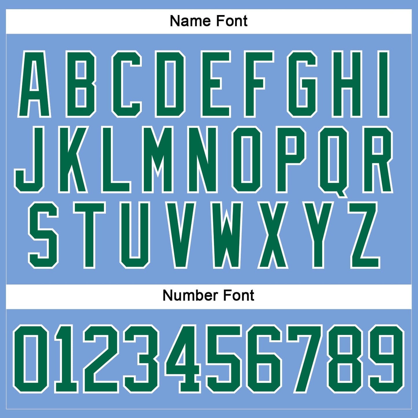Custom Light Blue Kelly Green-White Hockey Lace Neck Jersey - Sky-Custom