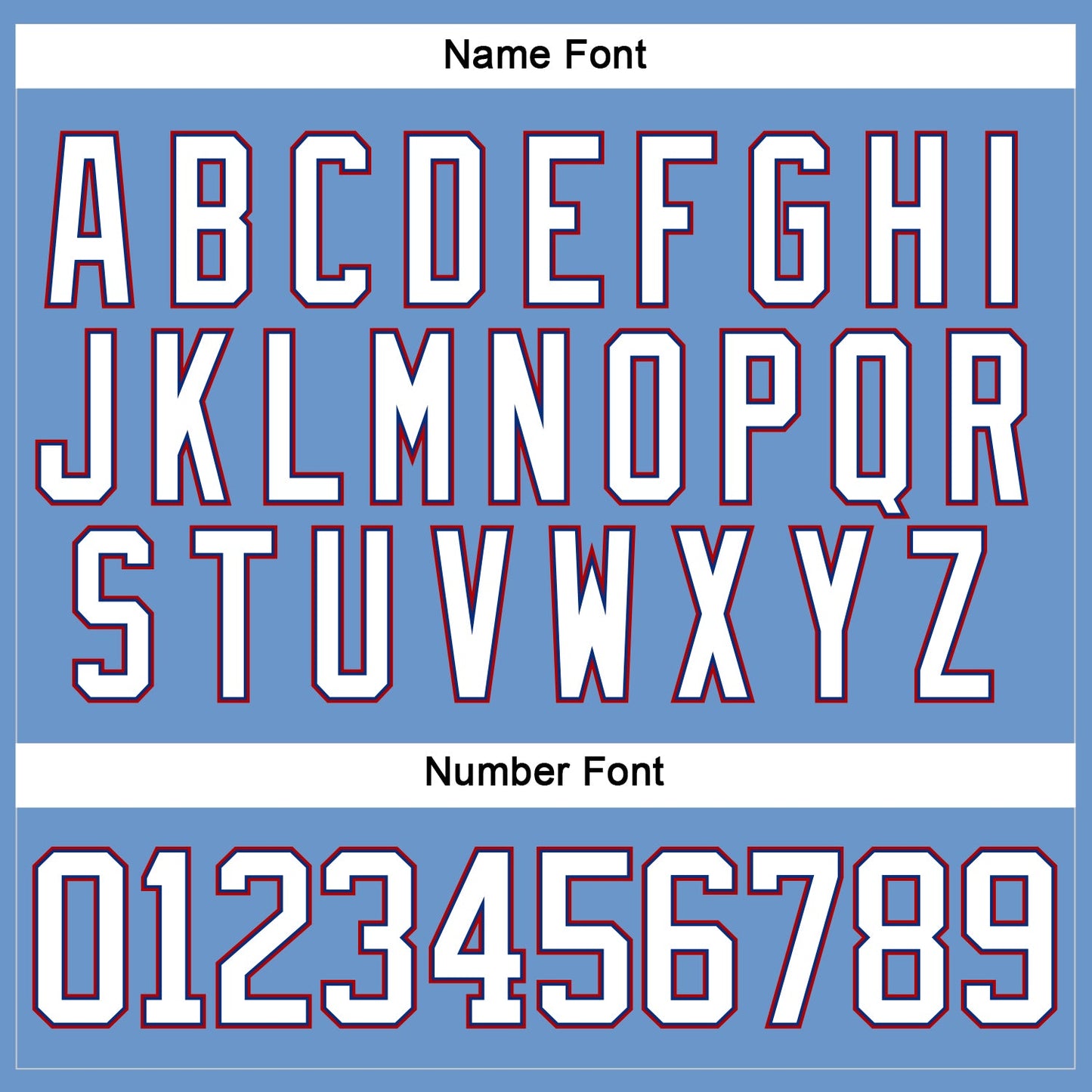 Custom Light Blue Royal-Red Hockey Jersey - Sky-Custom