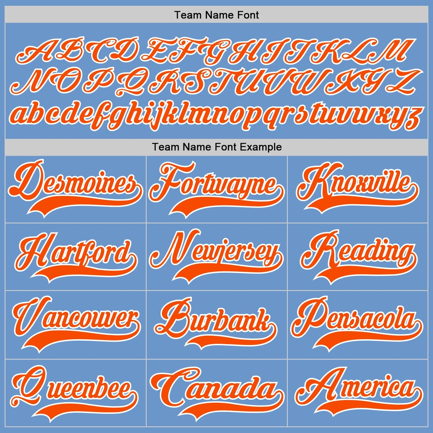 Custom Light Blue Orange-White Hockey Jersey - Sky-Custom