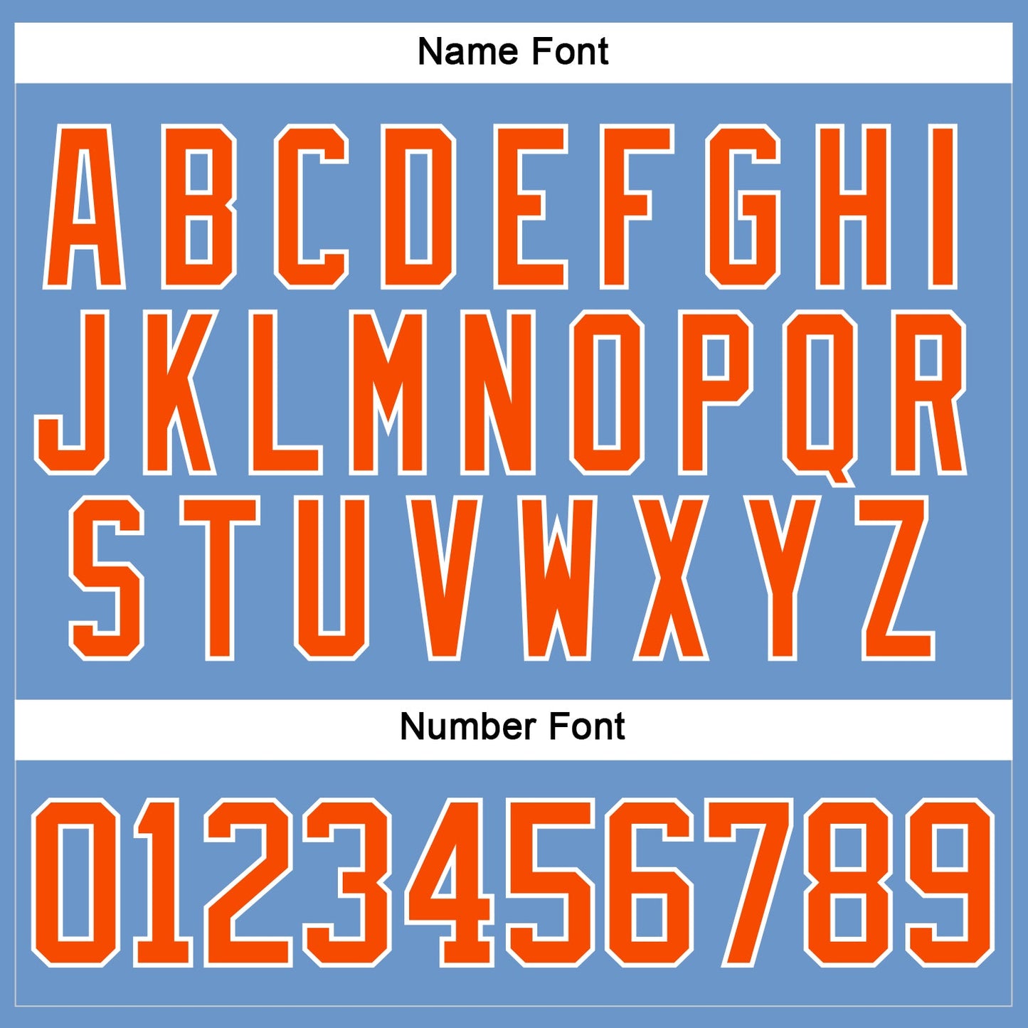 Custom Light Blue Orange-White Hockey Jersey - Sky-Custom