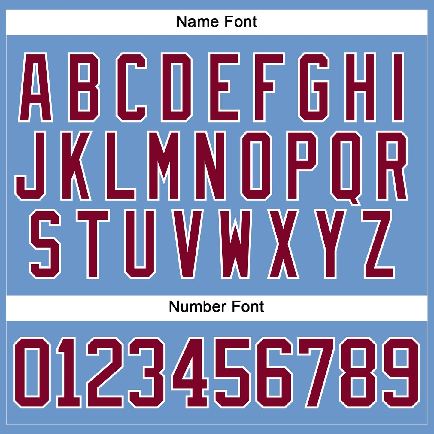 Custom Light Blue Maroon-White Hockey Jersey - Sky-Custom