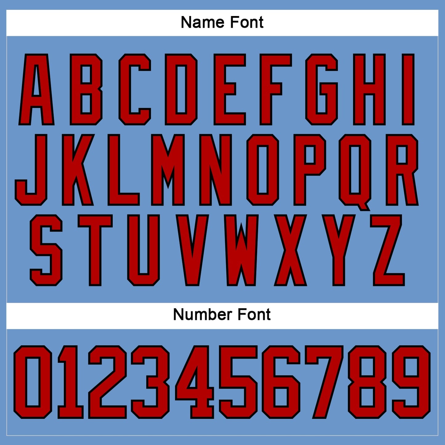 Custom Light Blue Red-Black Hockey Jersey - Sky-Custom