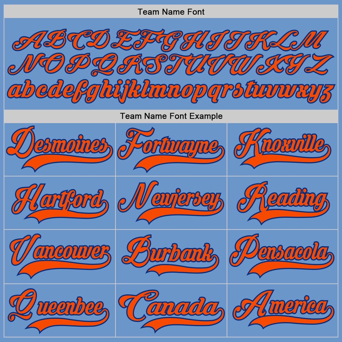 Custom Light Blue Orange-Royal Hockey Jersey - Sky-Custom