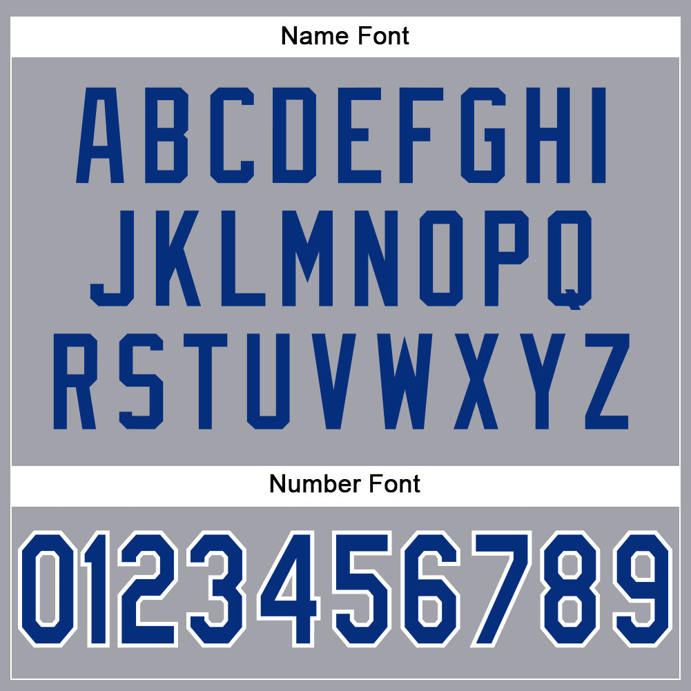 Custom Light Gray Royal-White Mesh Authentic Football Jersey - Sky-Custom