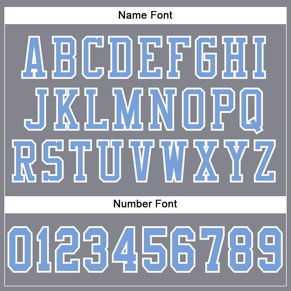 Custom Light Gray Light Blue-White Mesh Authentic Football Jersey - Sky-Custom